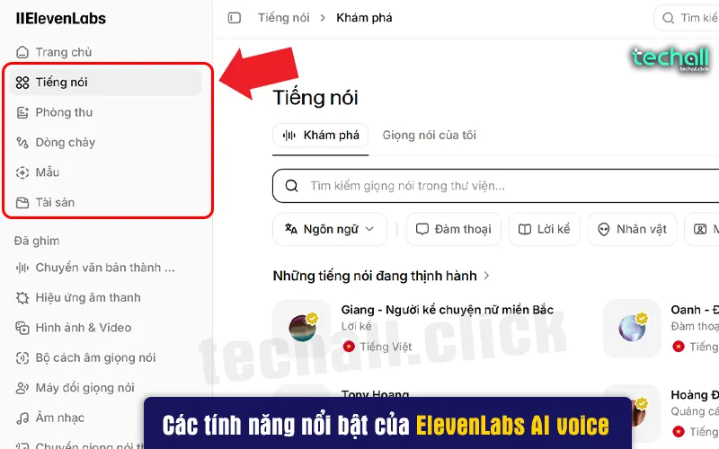 Các tính năng nổi bật của ElevenLabs