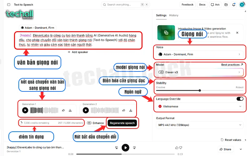 Cách tạo giọng AI trên ElevenLabs