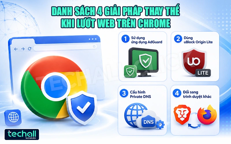 Danh sách 4 giải pháp thay thế khi lướt web trên Chrome
