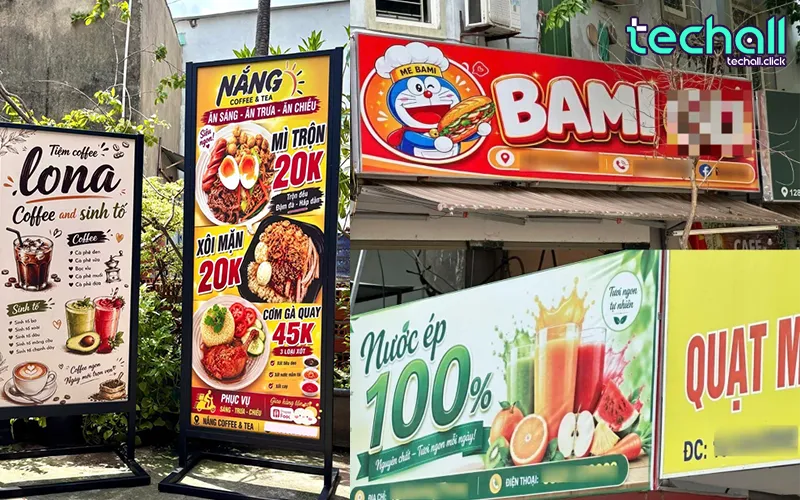 Biển hiệu AI xuất hiện ngày càng nhiều tại các hàng quán