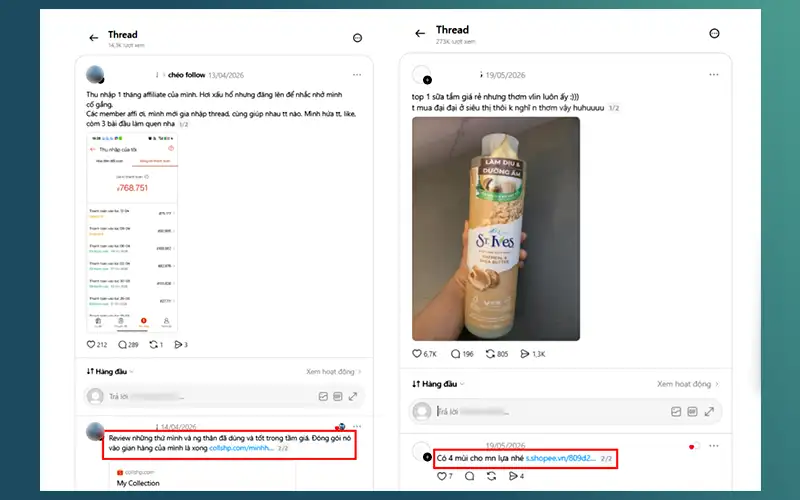Storytelling khi Affiliate Threads
