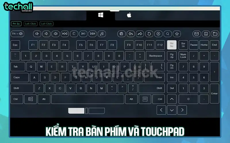 Kiểm tra bàn phím và touchpad
