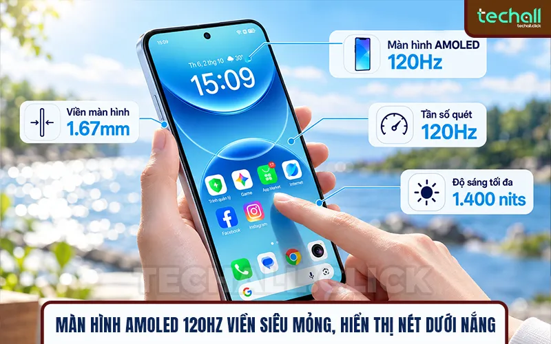 Màn hình Oppo A7 Pro 5G AMOLED 120Hz