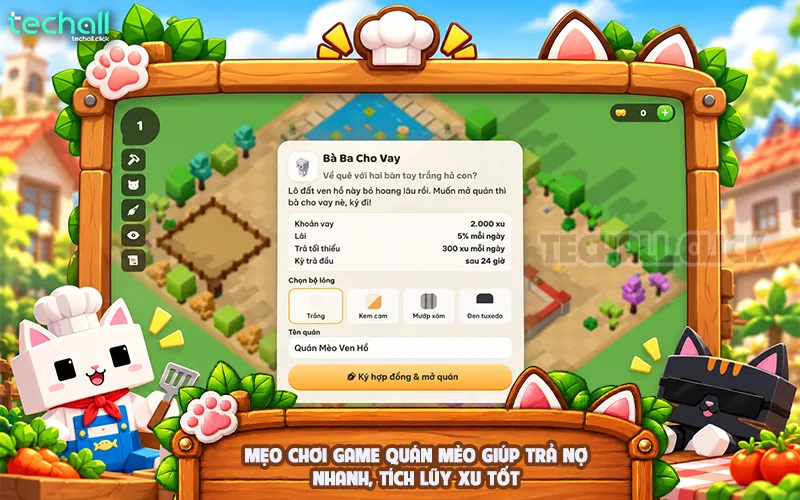 Mẹo Chơi Game Quán Mèo Giúp Trả Nợ Nhanh