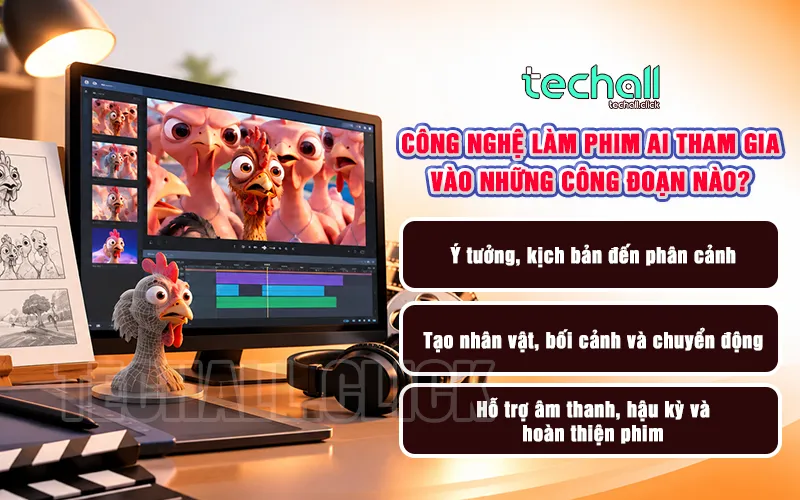 Những công đoan mà công nghệ làm phim AI tham gia