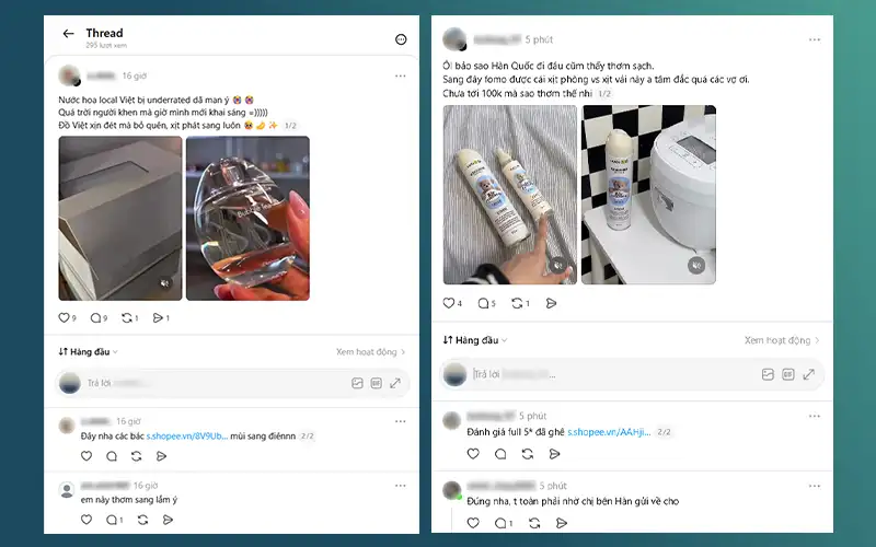 Ví dụ Affiliate Threads